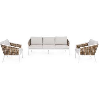 mutoni Gartenlounge maribela weiss (3er-set)  