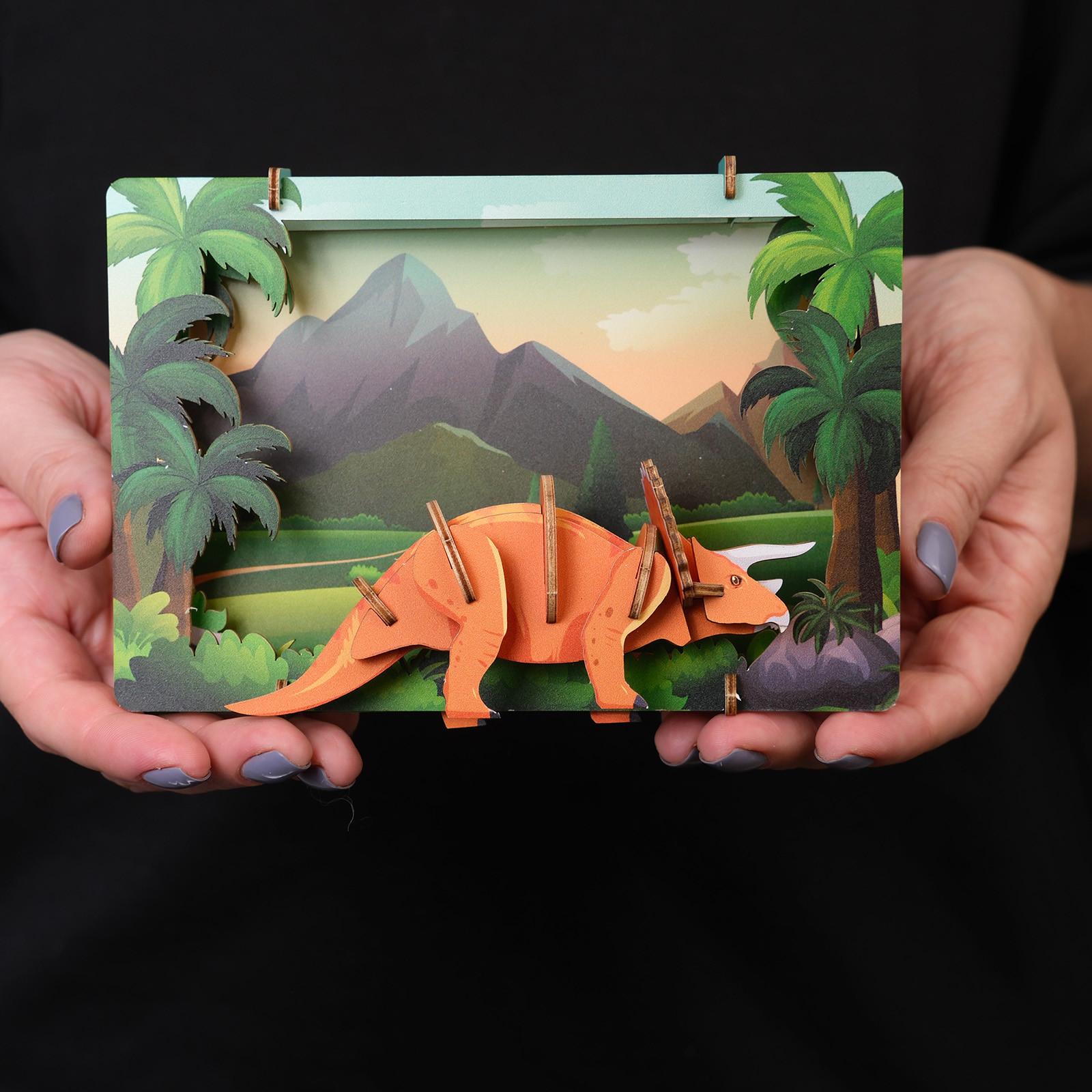 Escape Welt  Triceratops - Modèle 3D en bois 