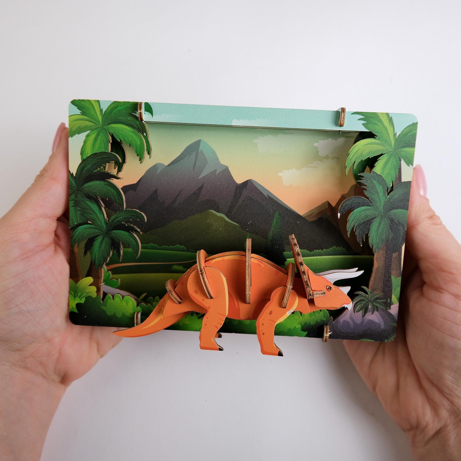 Escape Welt  Triceratops - Modèle 3D en bois 