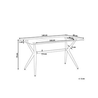 Beliani Tavolo da pranzo en Vetro temperato Moderno SACRAMENTO  