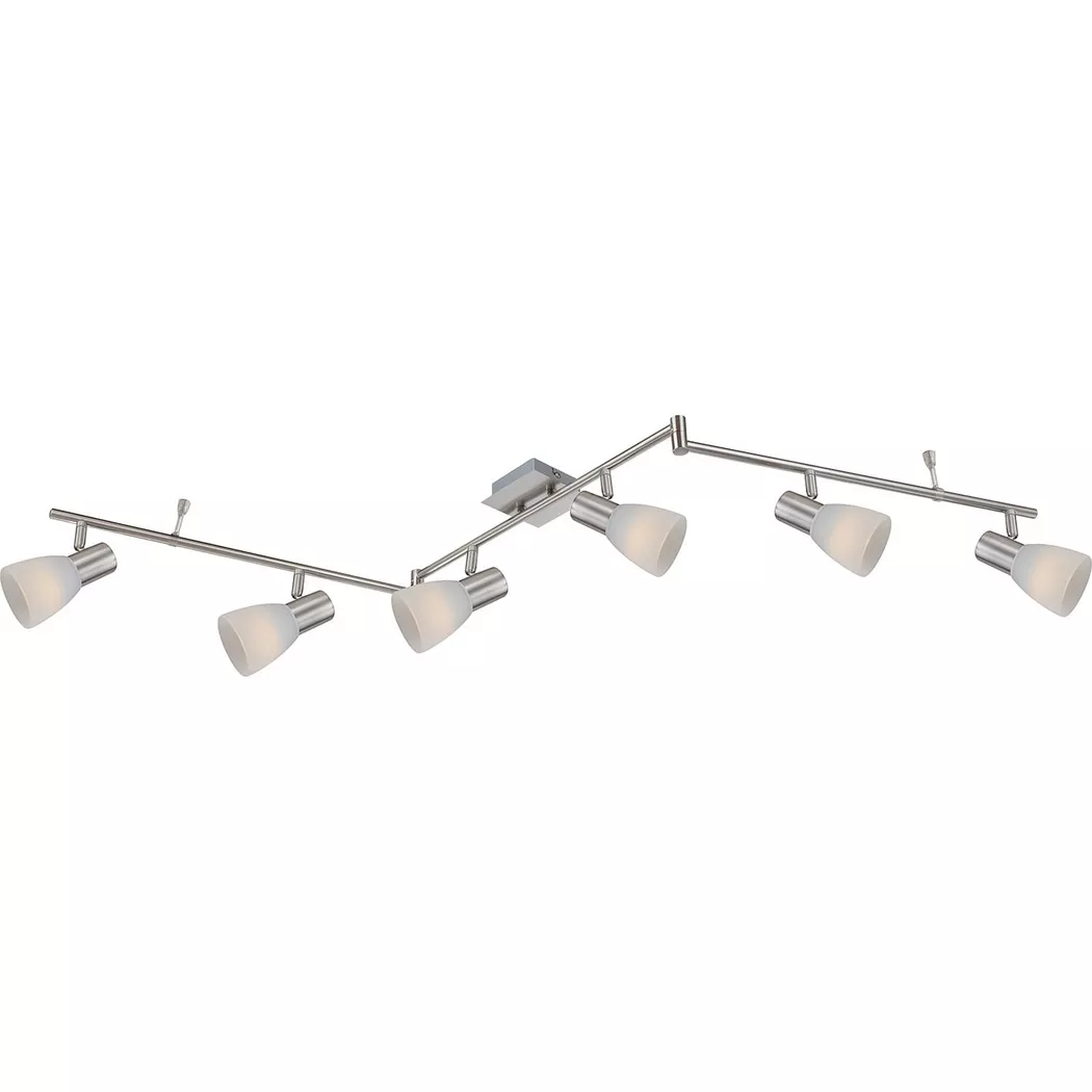 mutoni – LED Deckenleuchte nickel matt 6xE14 LED, One Size, Silber