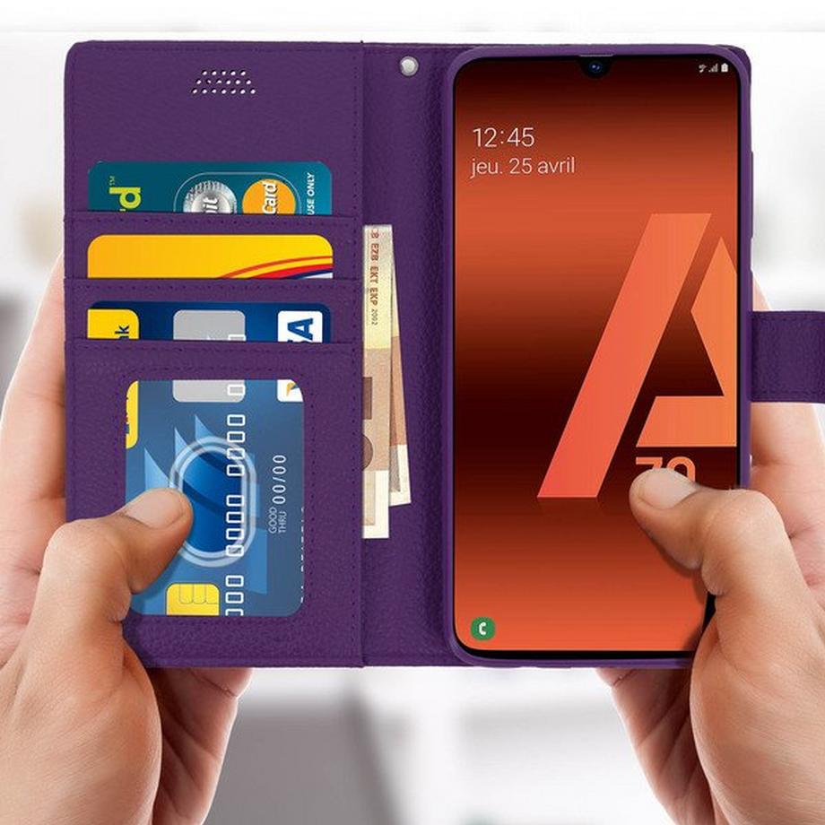 Avizar  Flip Bookcover Galaxy A70 Violett 