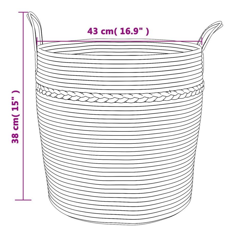 VidaXL Panier de rangement coton  