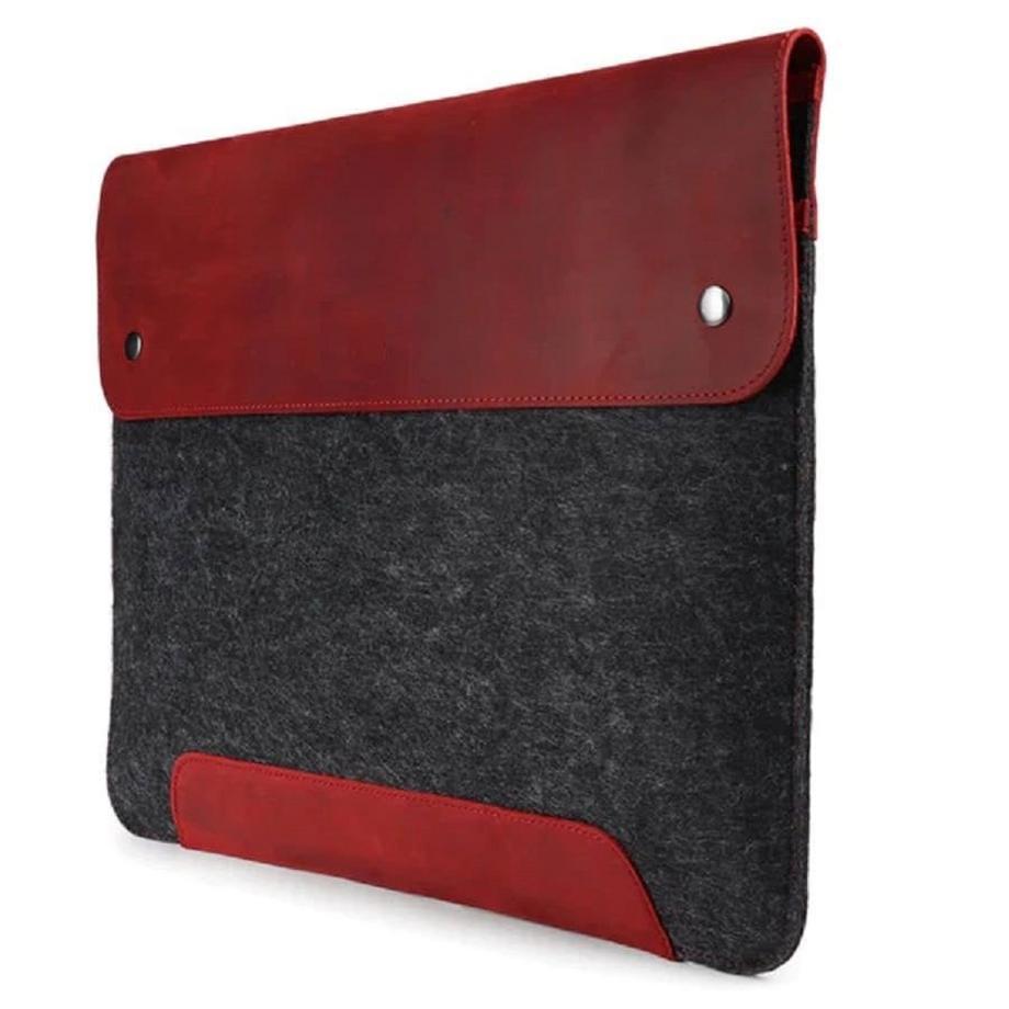 Leder- und Fleece-Tasche für Laptop, Laptop-Hülle_14