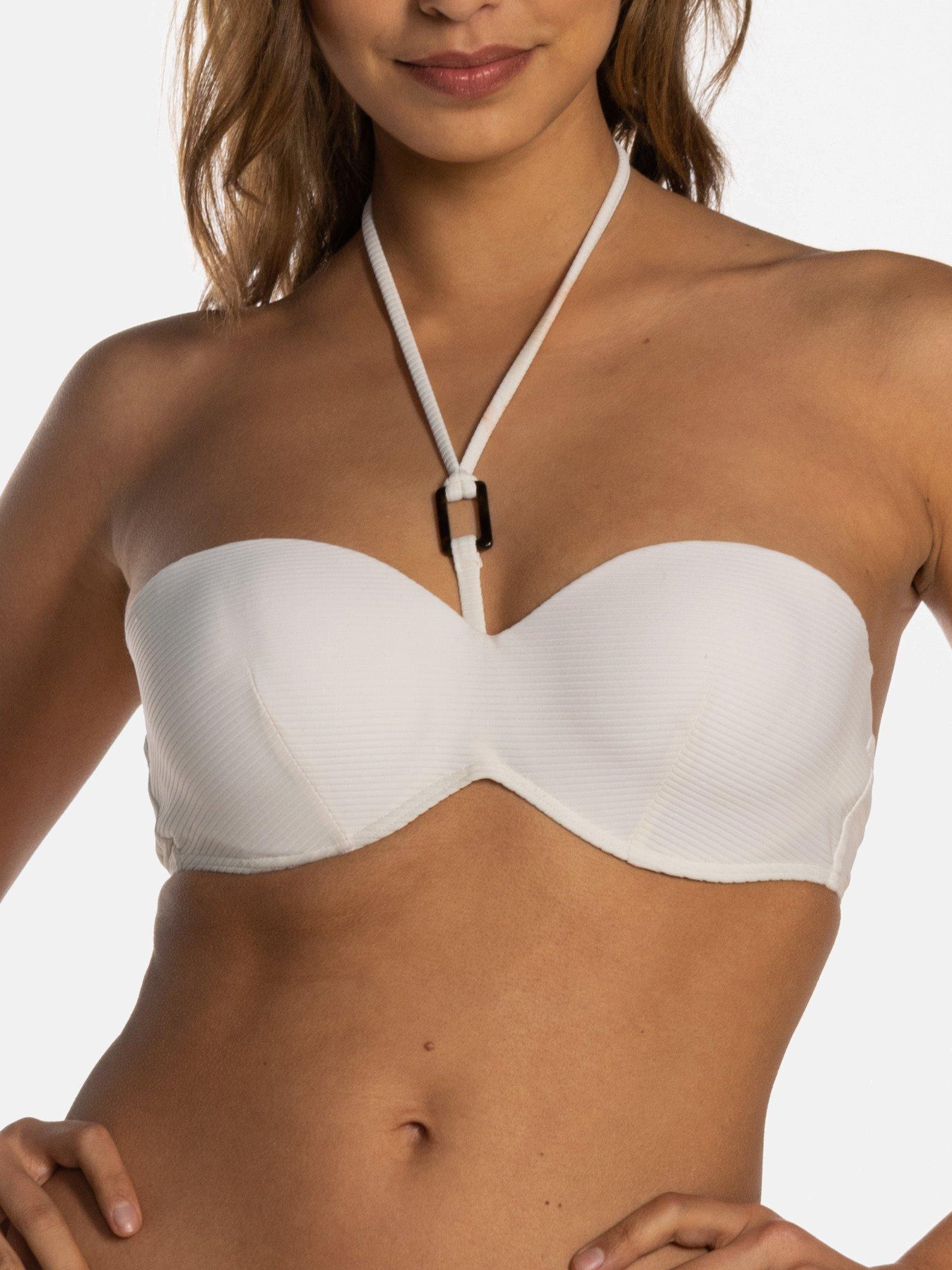 Image of Beachlife Bandeau-Bikini mit verstellbaren Trägern Whisper White - C/70