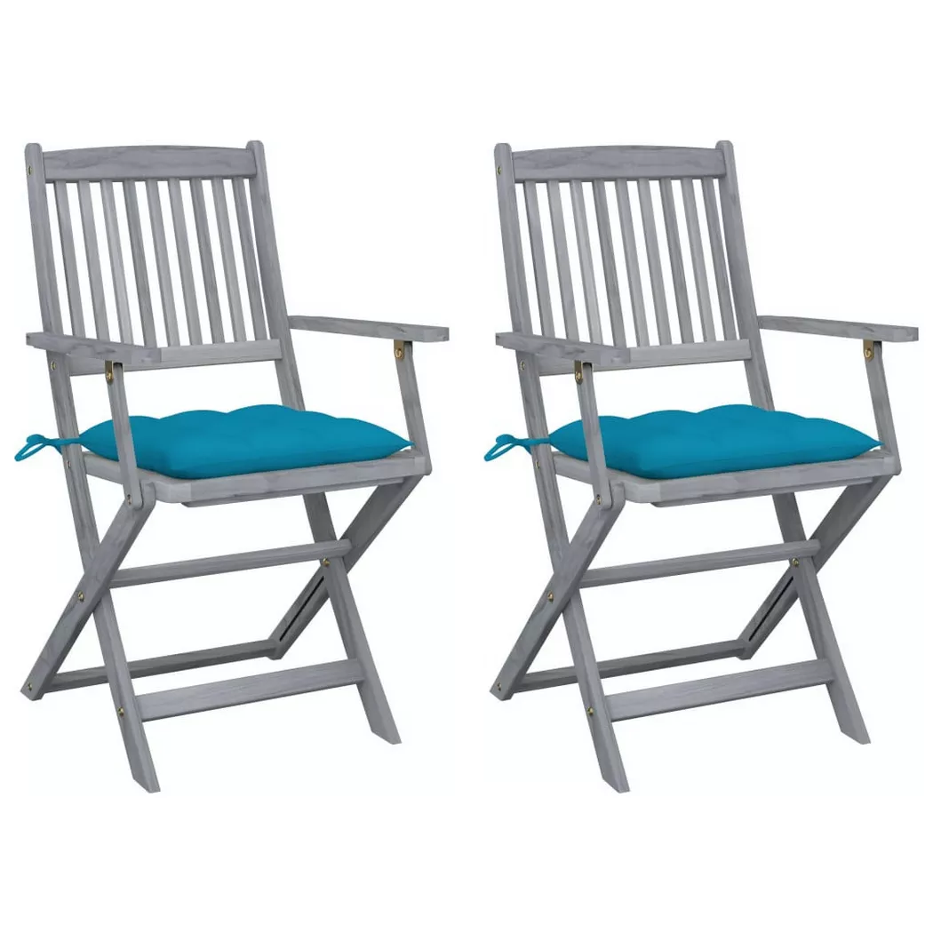 VidaXL - sedia da esterno Legno di acacia, One Size, Blu