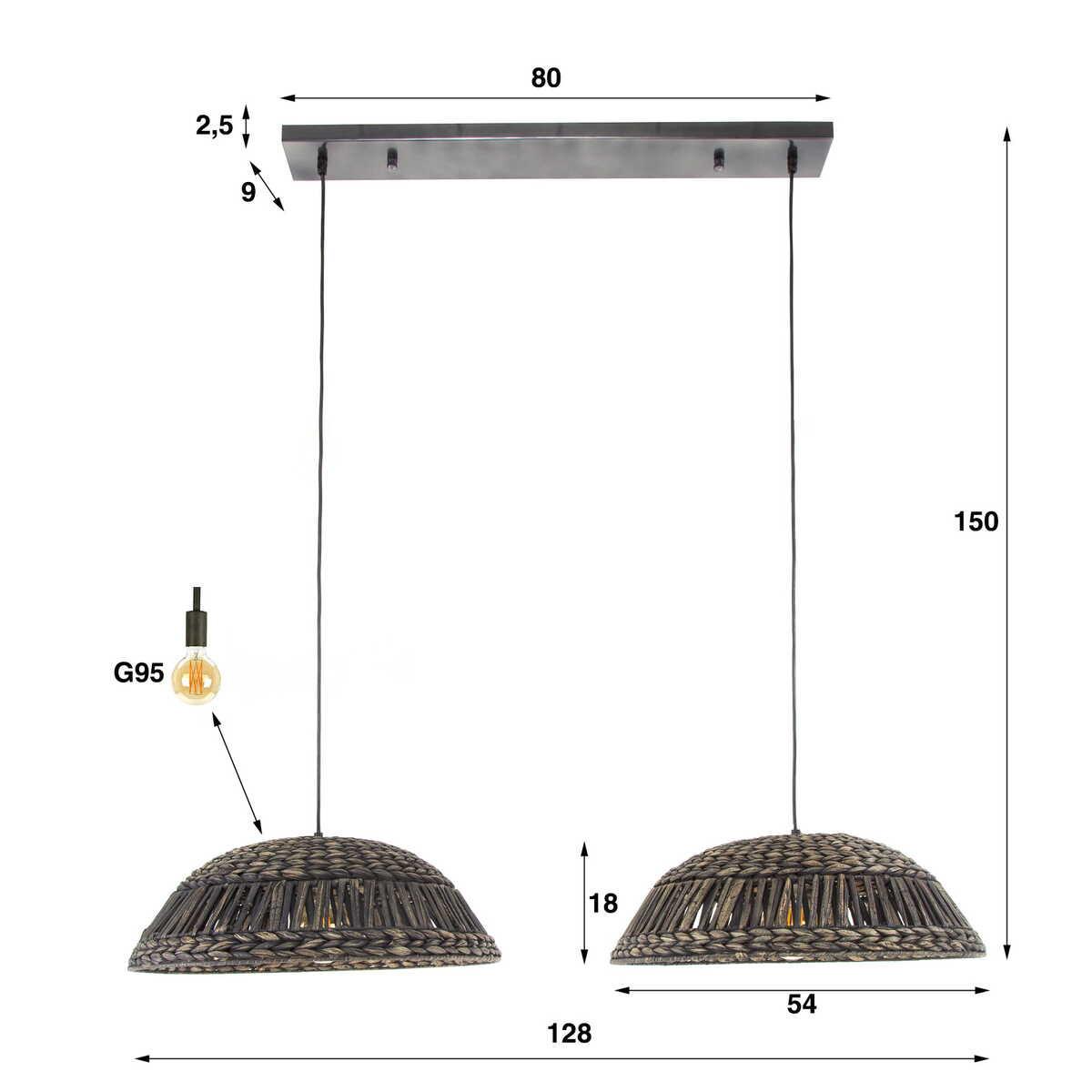 mutoni industrial Hängelampe Jacinto 2x Kuppel  