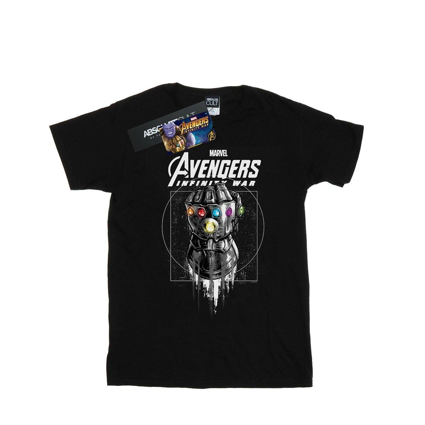 Image of Avengers Infinity War Gauntlet Tshirt Damen Schwarz XXL