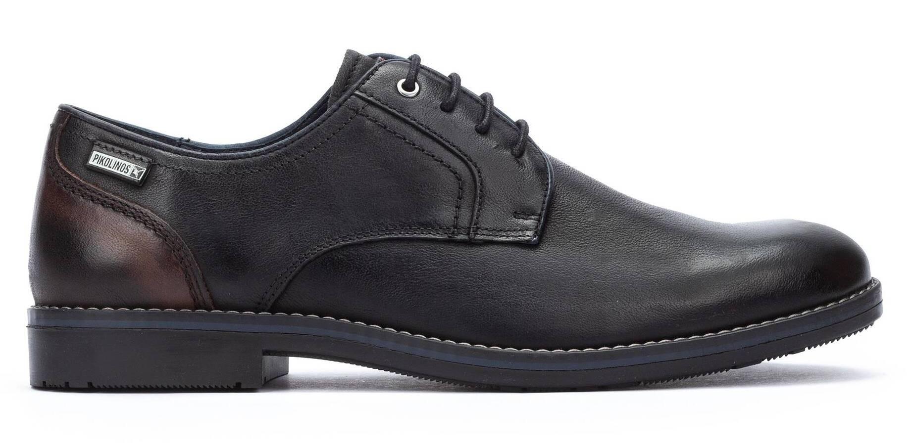 Image of Leon - Leder Schnürschuh Unisex Schwarz 44