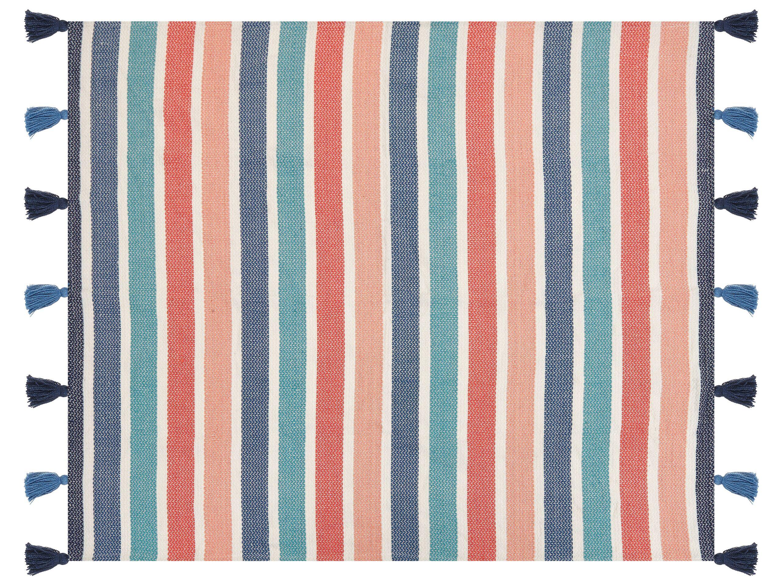 Beliani Coperta Moderna A Strisce Poliestere SENBUK  