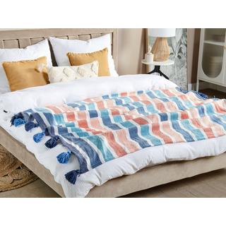 Beliani Coperta Moderna A Strisce Poliestere SENBUK  