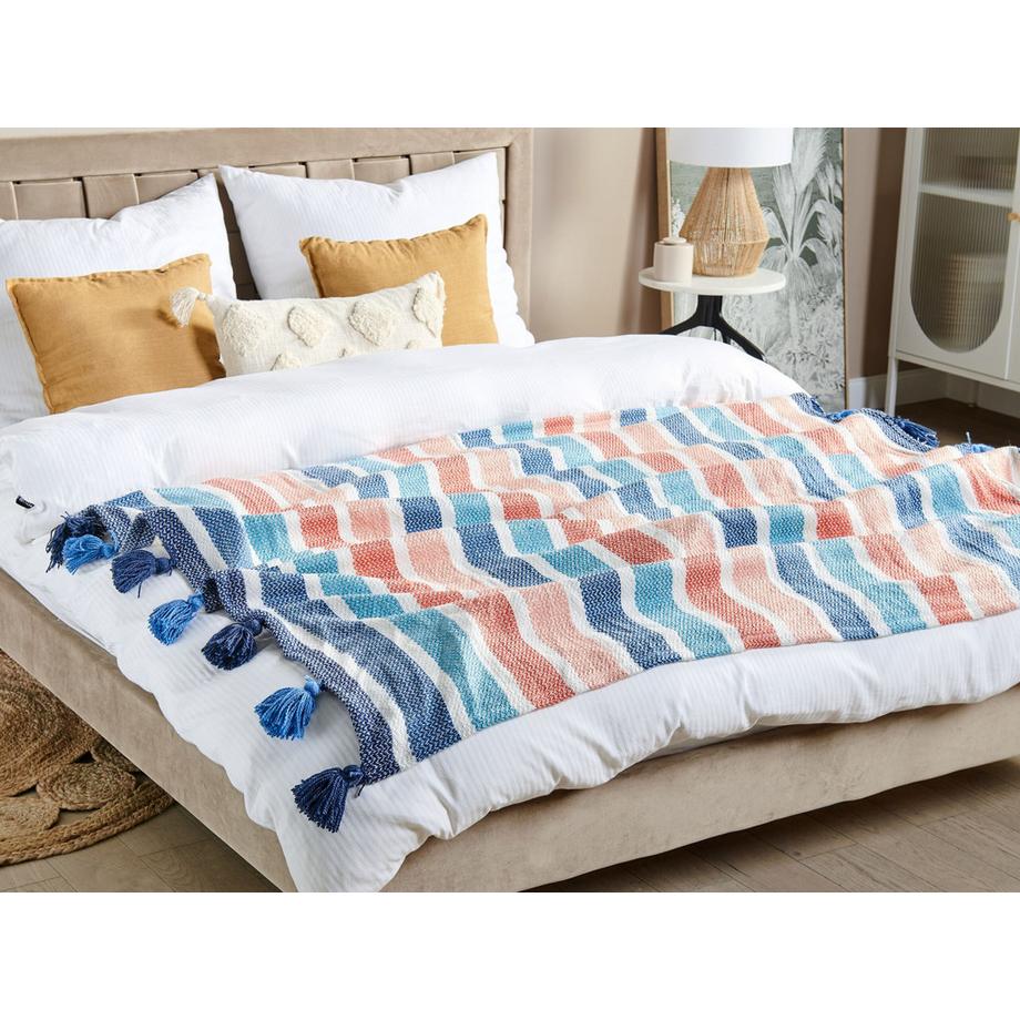 Beliani Couverture rayée moderne SENBUK  