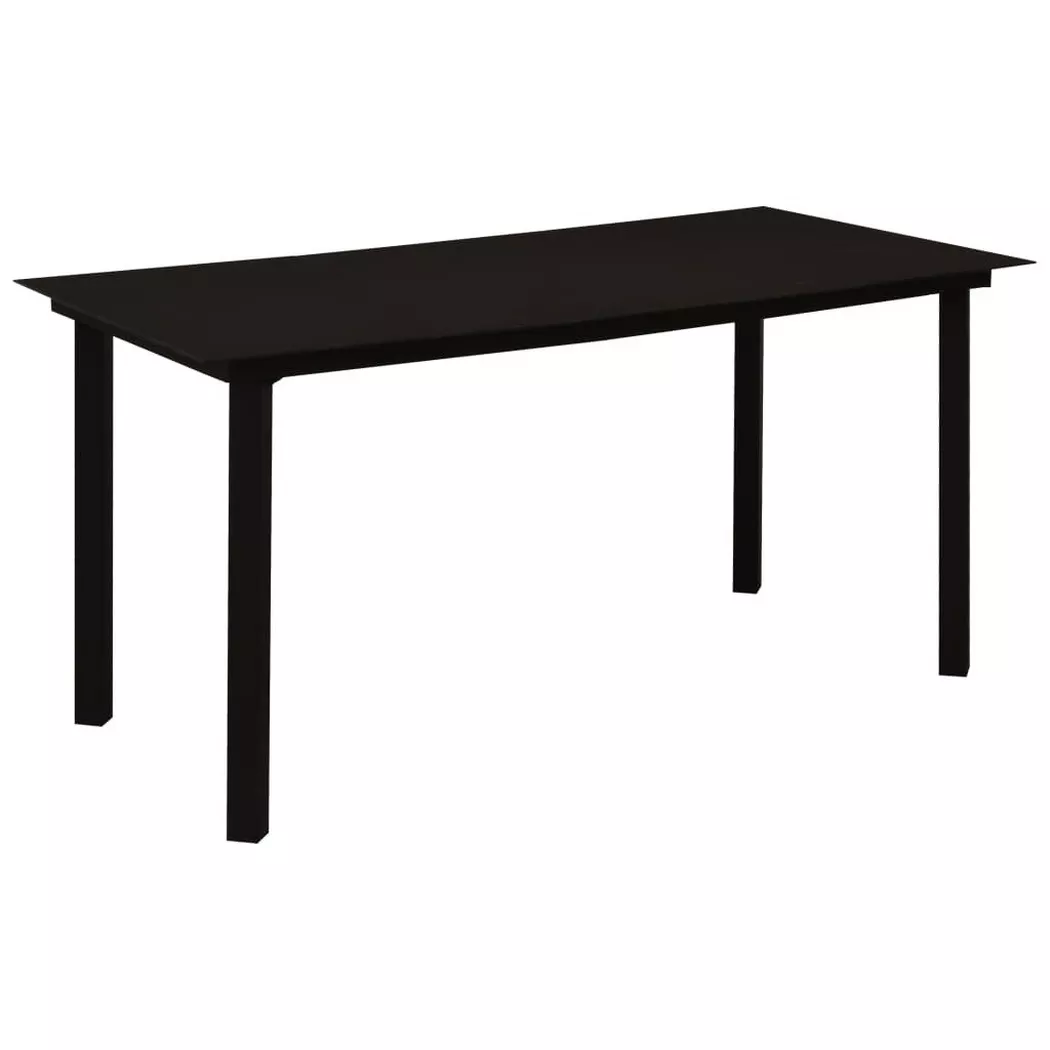 VidaXL - Gartentisch metall, One Size, Schwarz