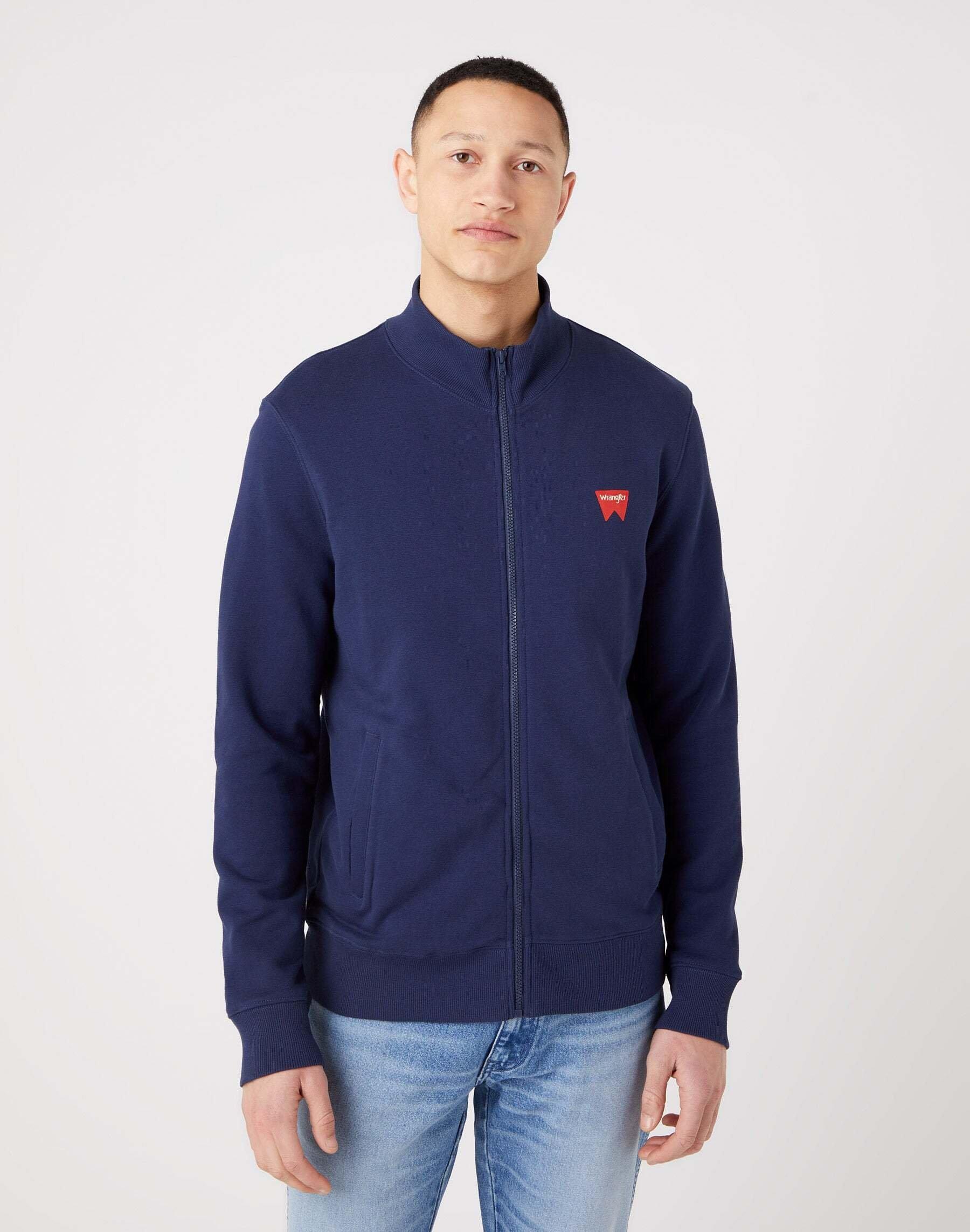 Image of Sweatshirt Funnel Neck Zip Herren Marine S
