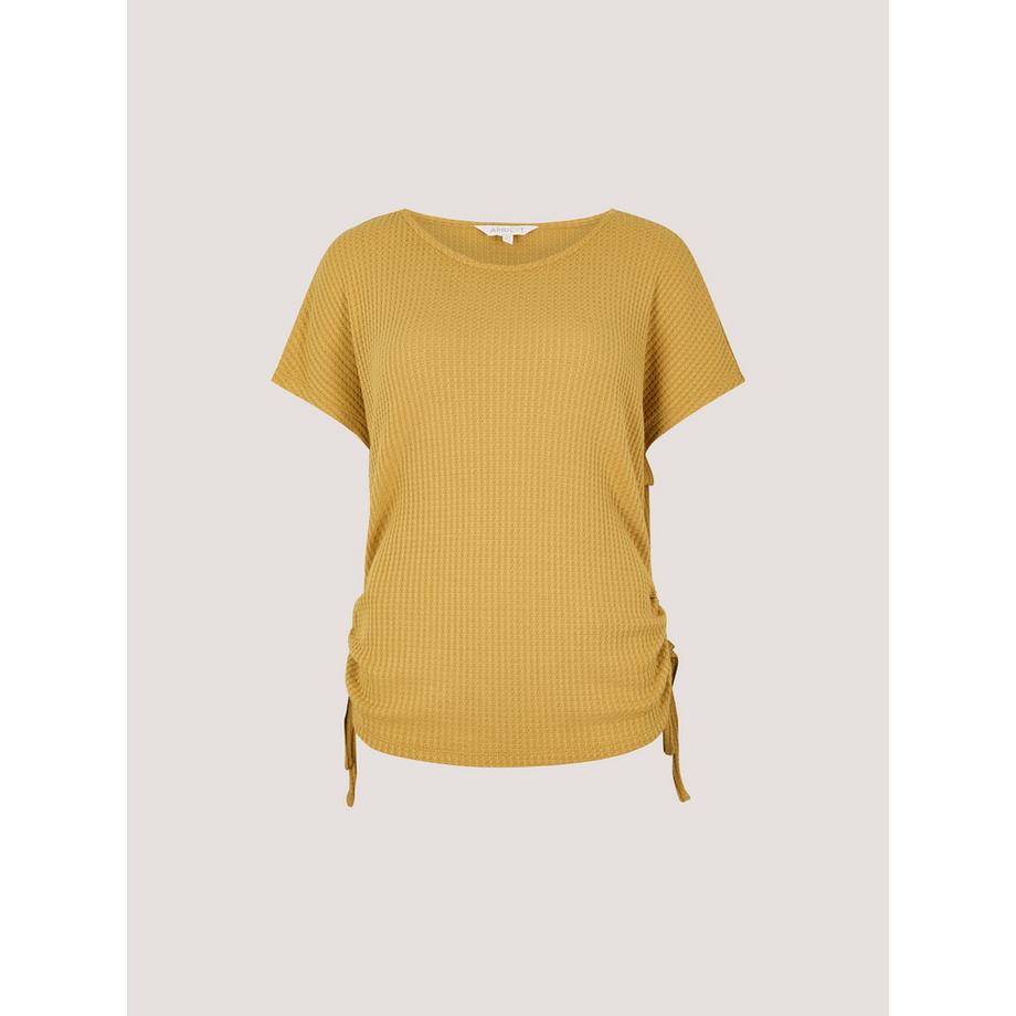 APRICOT Waffelgestricktes gerafftes T-Shirt  