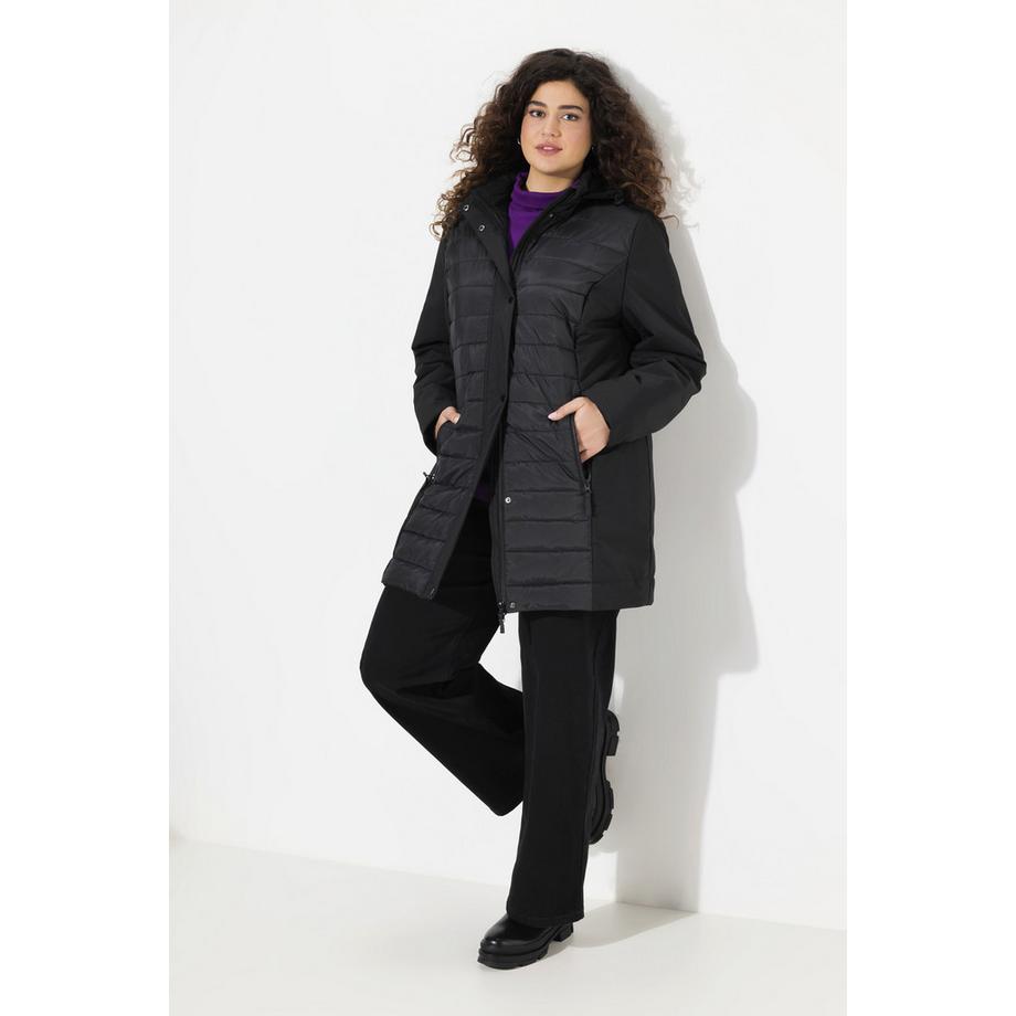 Ulla Popken HYPRAR Hybrid Stepp Softshell Jacke Stehkragen Kapuze  