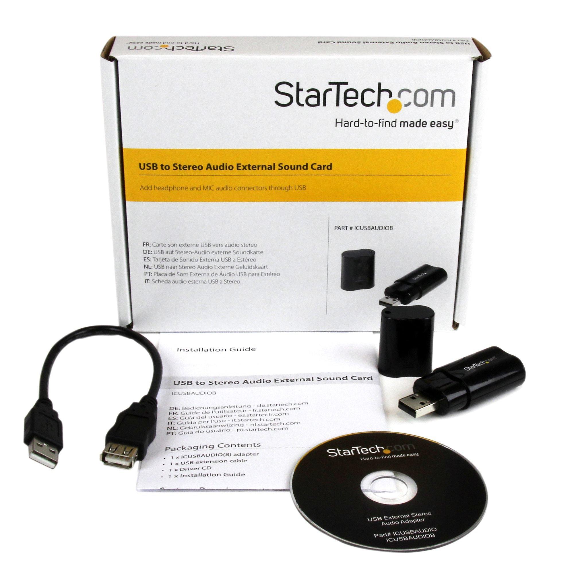 STARTECH.COM  StarTech.com Adaptateur Carte Son USB vers Audio Stéréo 