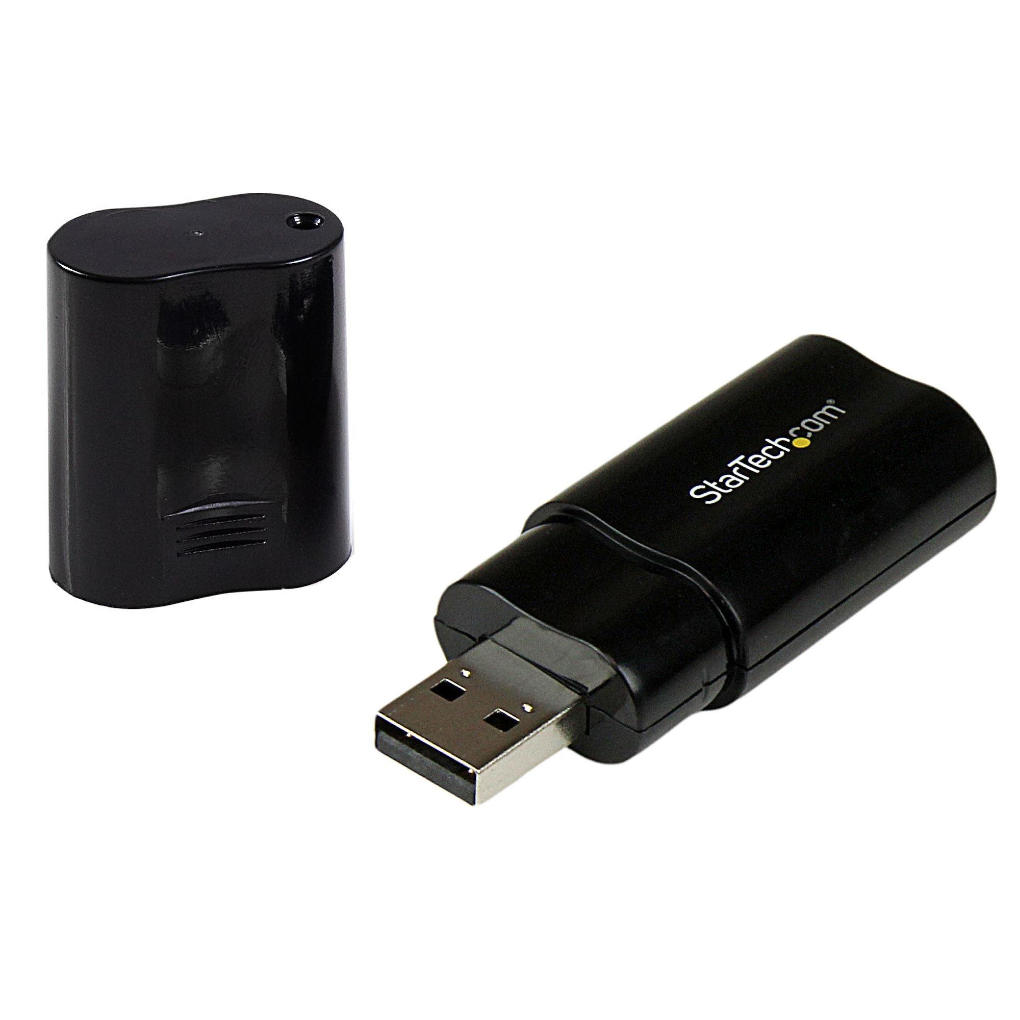 STARTECH.COM  StarTech.com USB Audio Adapter - Externe USB Soundkarte - Schwarz 