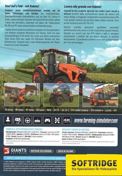 Giants Software  Landwirtschafts-Simulator 22 - Kubota Pack 