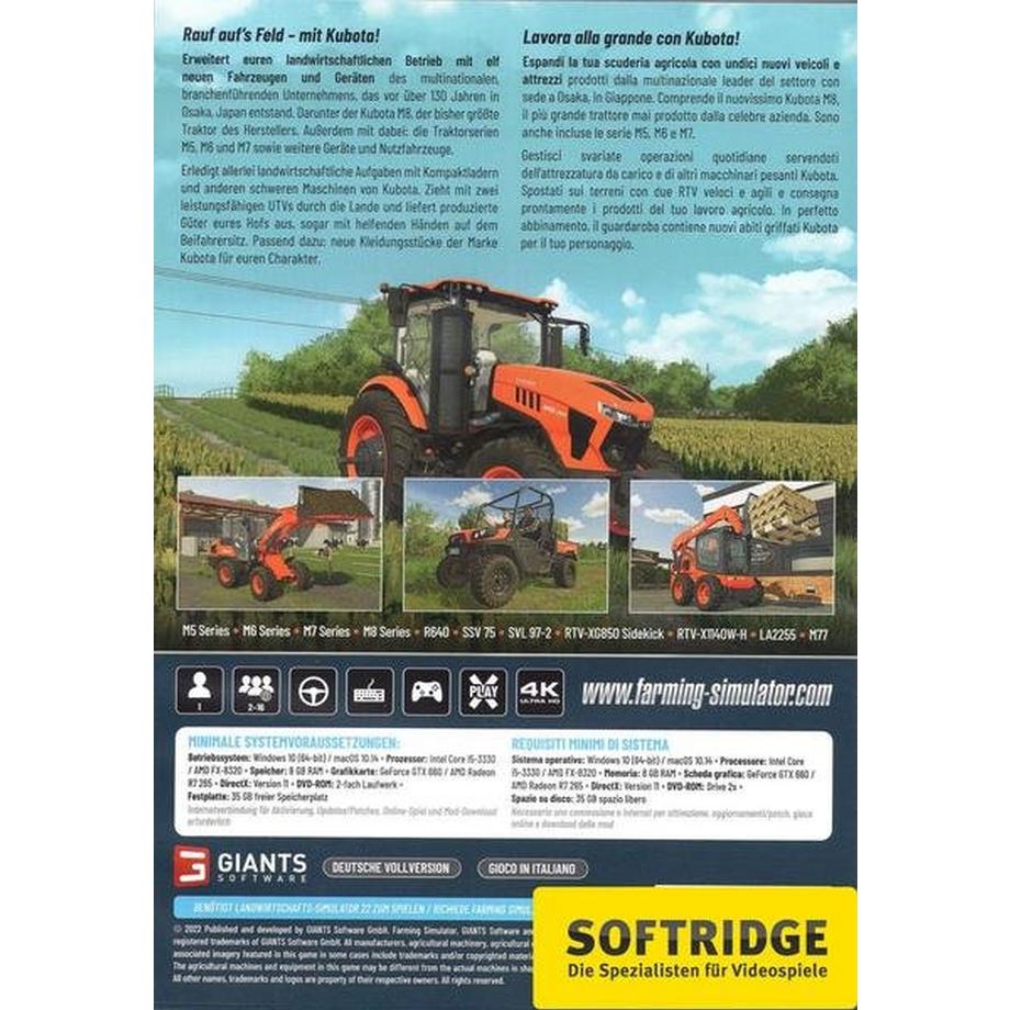 Giants Software  Landwirtschafts-Simulator 22 - Kubota Pack 
