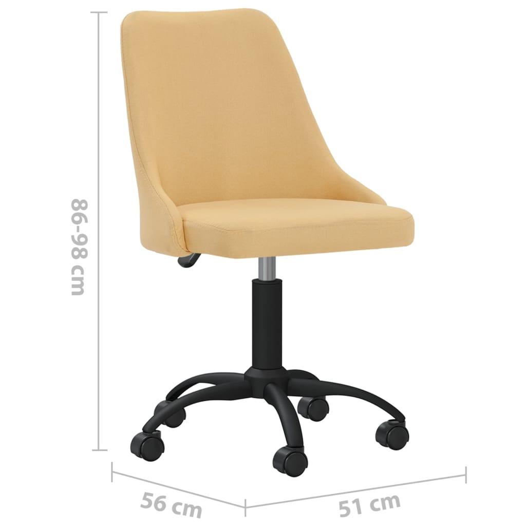 VidaXL Chaise pivotante de salle à manger tissu  