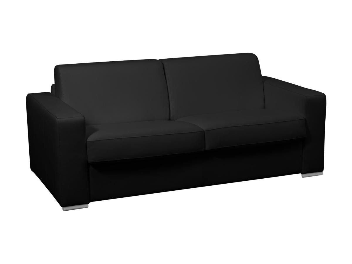 Vente-unique Schlafsofa mit Matratze 3-Sitzer - 100% Büffelleder - - Matratze 18 cm - DELECTEA II  