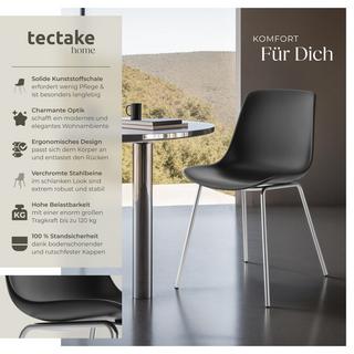 Tectake Chaises en plastique MAVE ergonomiques, 120 kg  