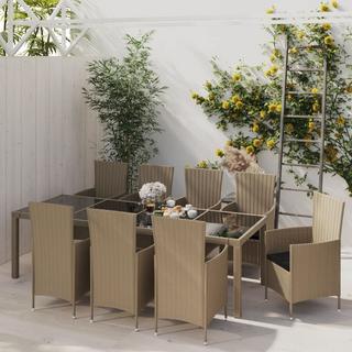 VidaXL set da pranzo da giardino Polirattan  