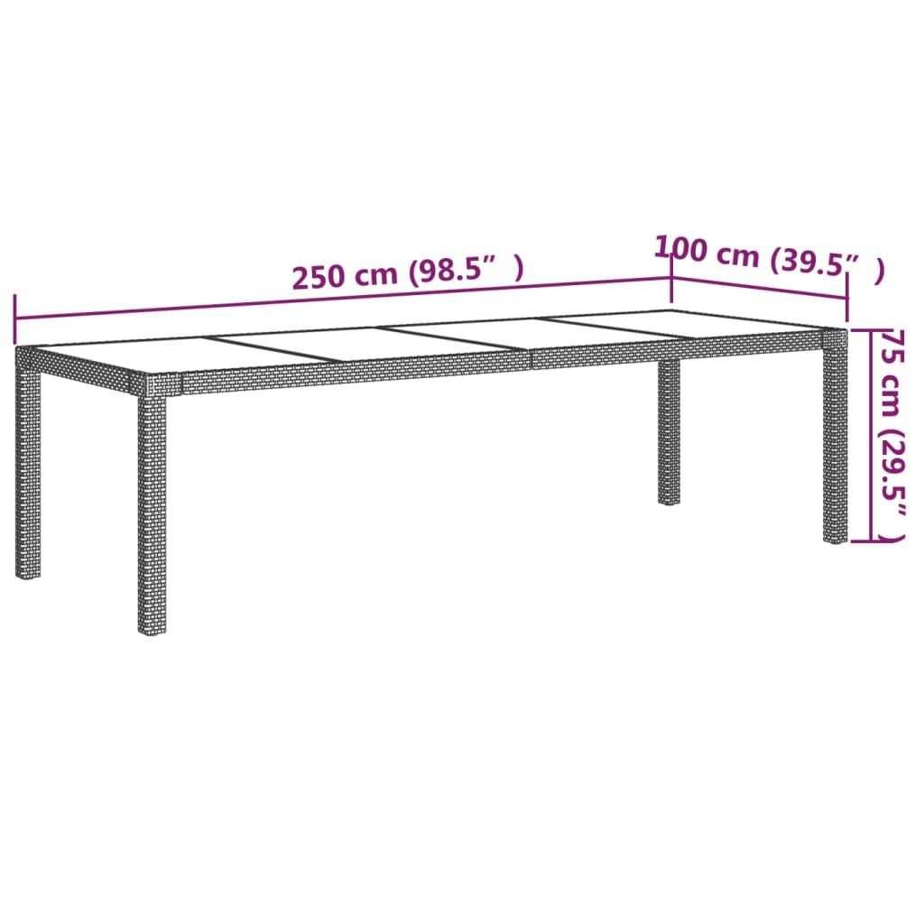 VidaXL set da pranzo da giardino Polirattan  