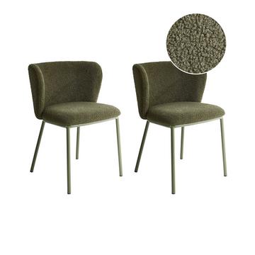 Set di 2 sedie da pranzo en Bouclé Minimalista MINA II