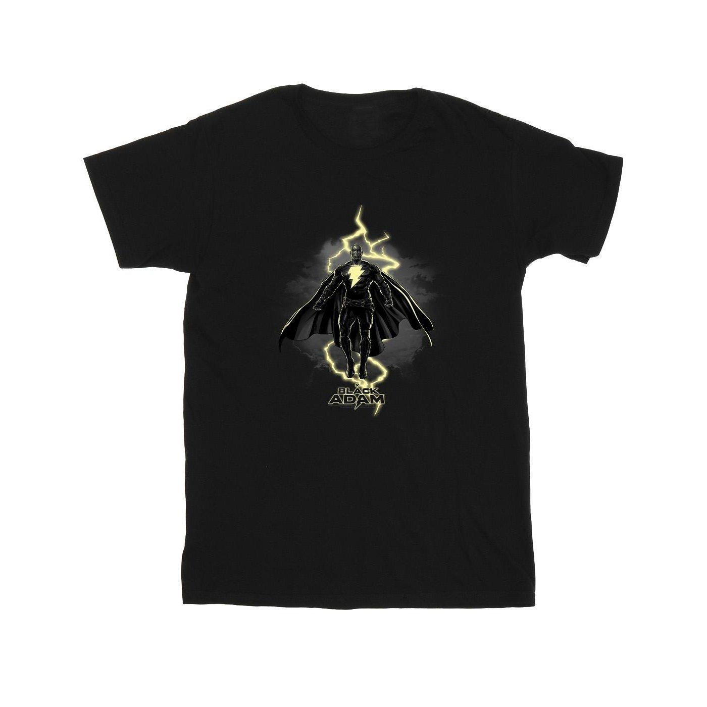 Image of Black Adam Hovering Bolt Tshirt Herren Schwarz 5XL