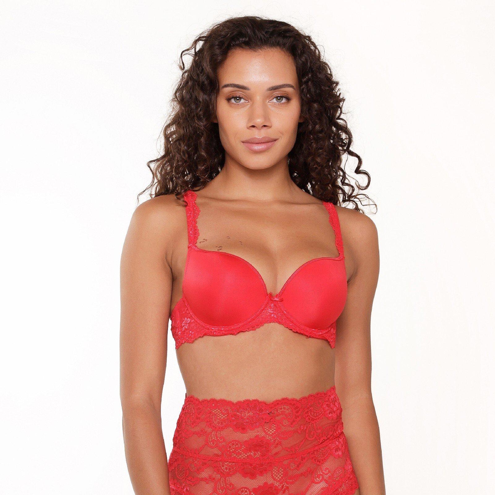 Image of T-shirt Push Up Bh Damen Rot Bunt C/80