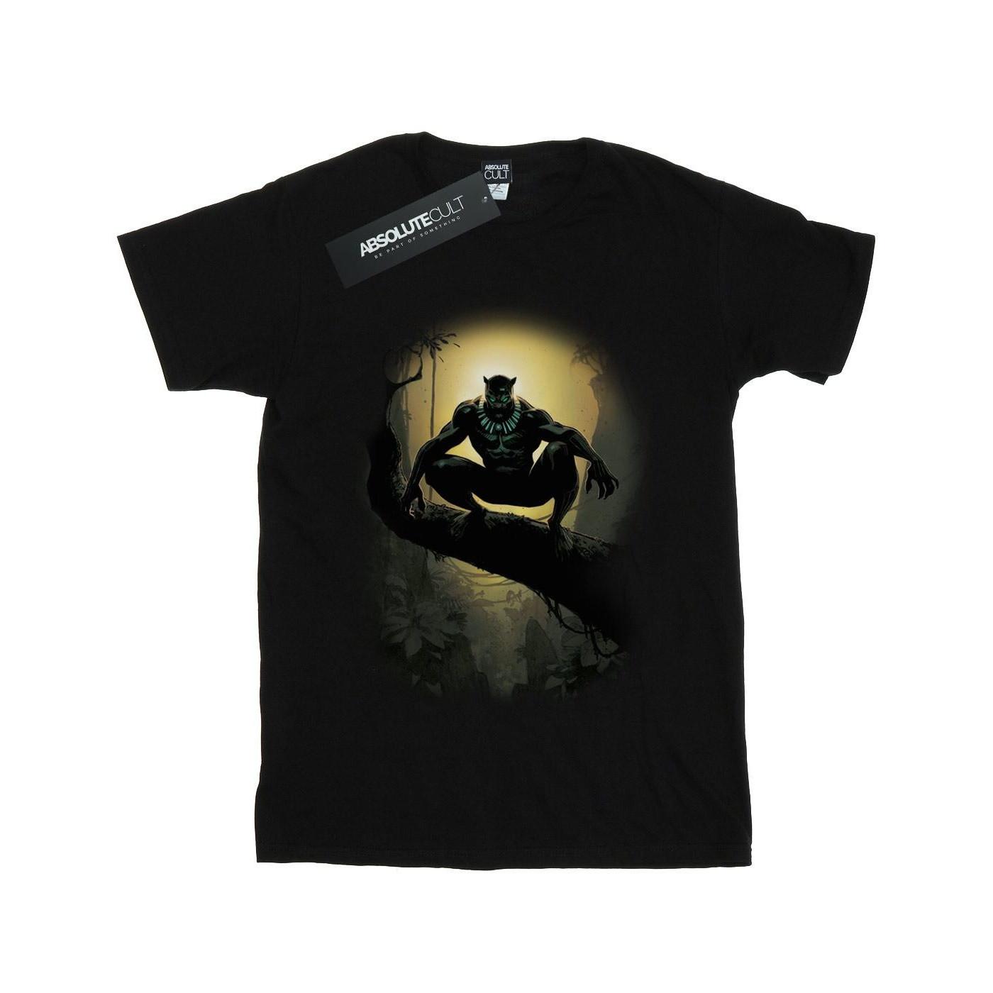 Image of Black Panther Crouching Tshirt Damen Schwarz S