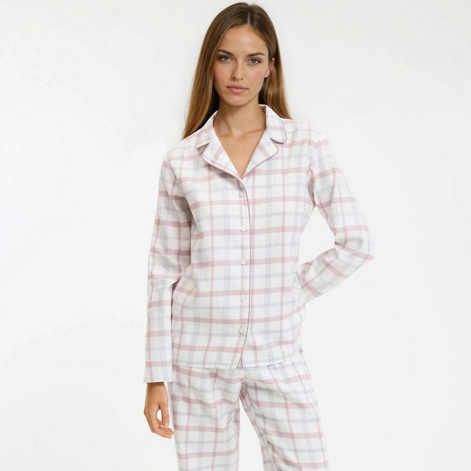 La Redoute Collections Karierter Baumwollflanell Pyjama  