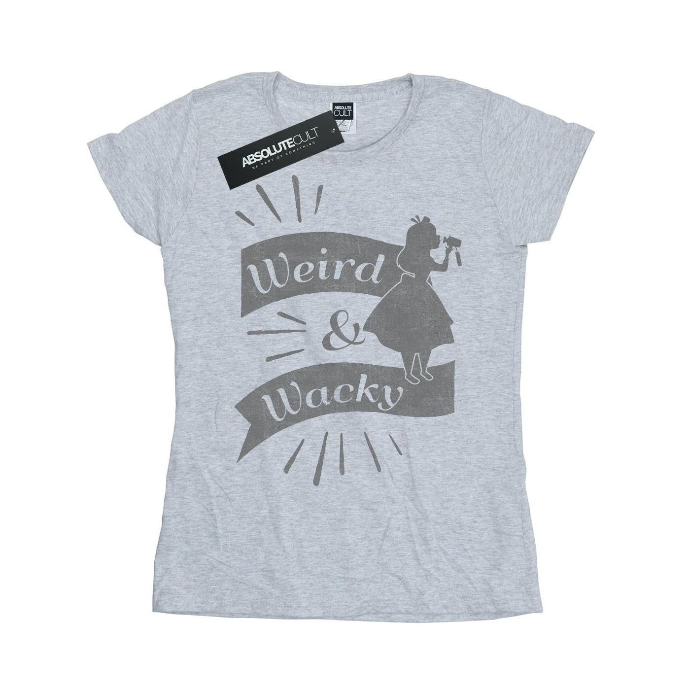 Image of Alice In Wonderland Weird And Wacky Tshirt Damen Grau M