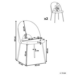 Beliani Chaise de salle à manger en Polyester Glamour COVELO  