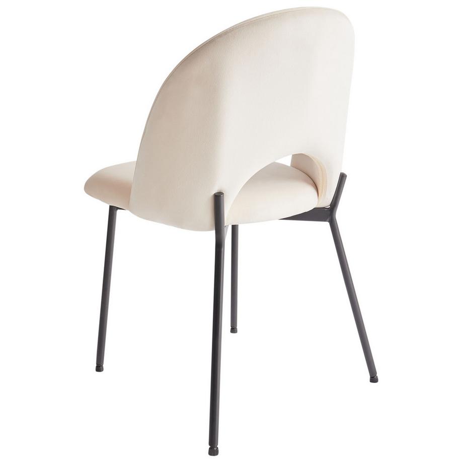 Beliani Esszimmerstuhl 2er Set aus Stoff Glamourös COVELO  