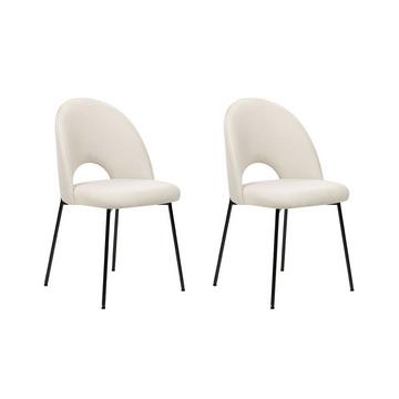 Esszimmerstuhl 2er Set aus Stoff Glamourös COVELO