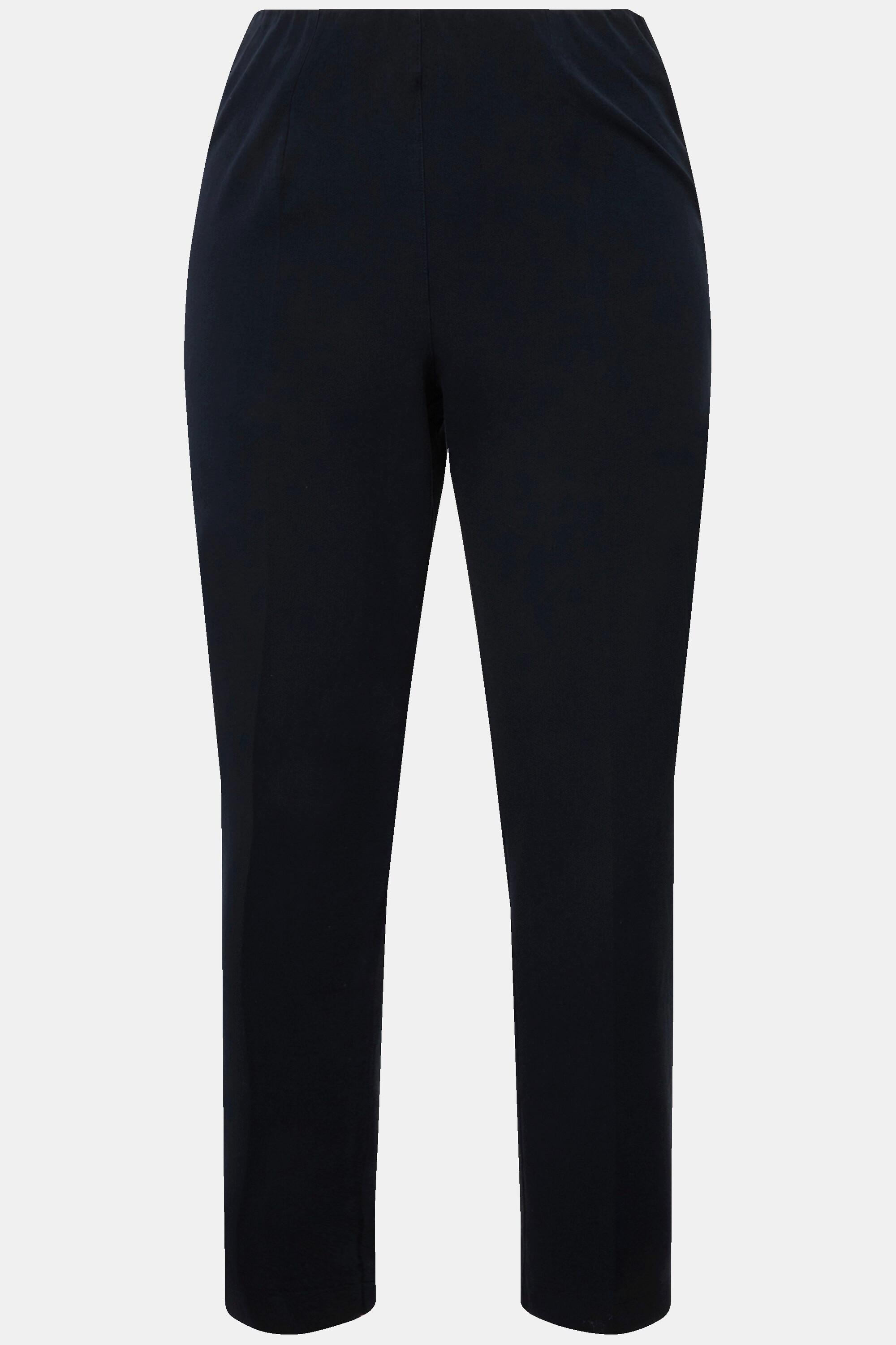 Ulla Popken  Pantalon 7/8, passepoil, taille élastique, jambe slim 