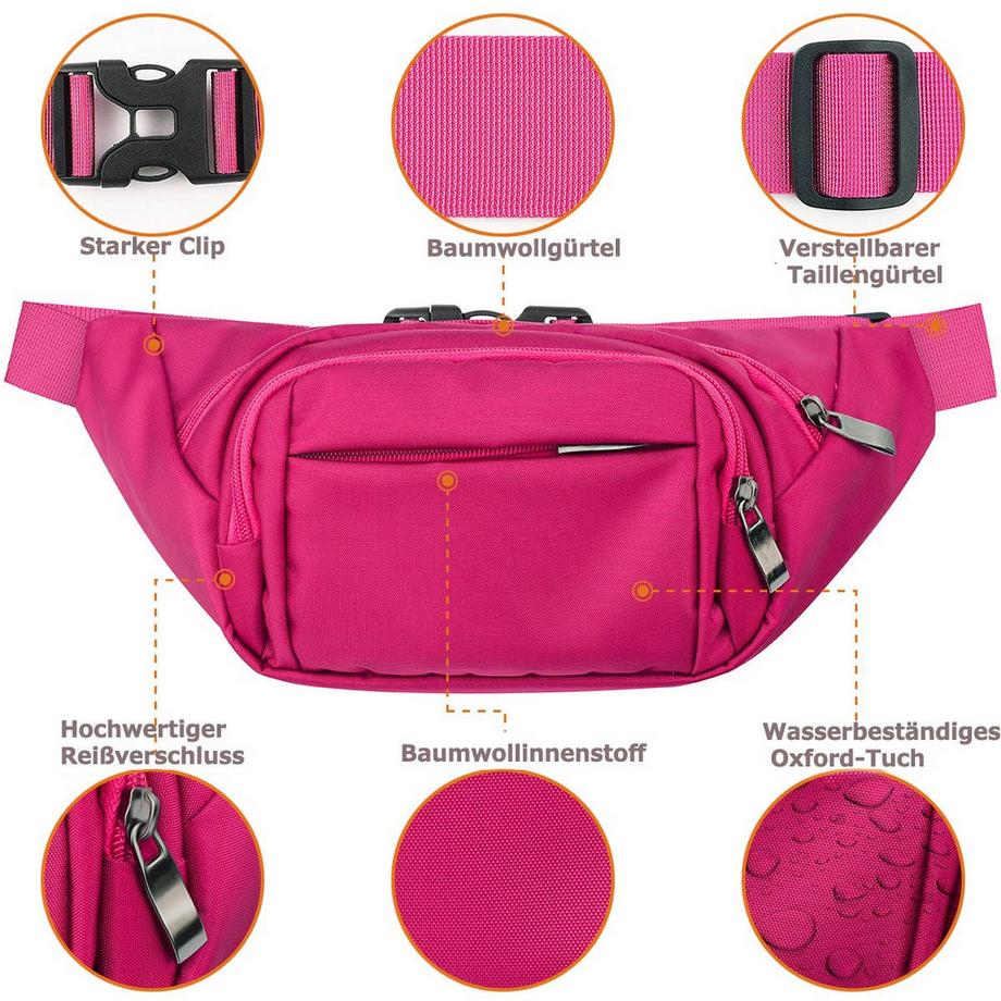 Only-bags.store Sac de taille étanche grande capacité  