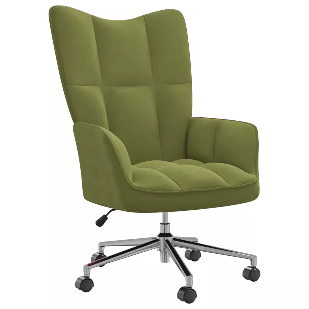 Chaise de relaxation Vert clair Velours - Vidaxl