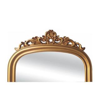 Vente-unique Grand miroir en bois de paulownia - H.180 cm - Doré - MERRY  