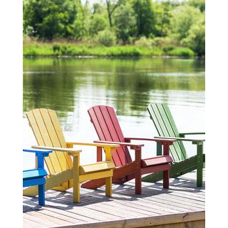 Beliani Gartenstuhl aus Kunstholz Retro ADIRONDACK  