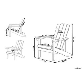 Beliani Sedia da giardino en Legno plastico Retrò ADIRONDACK  