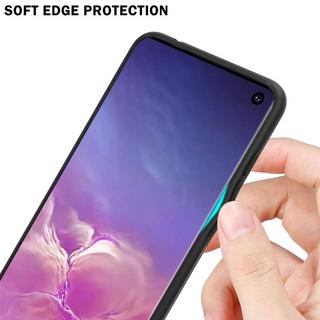 Cadorabo  Housse compatible avec Samsung Galaxy S10 4G - Coque de protection bicolore en silicone TPU et dos en verre trempé 