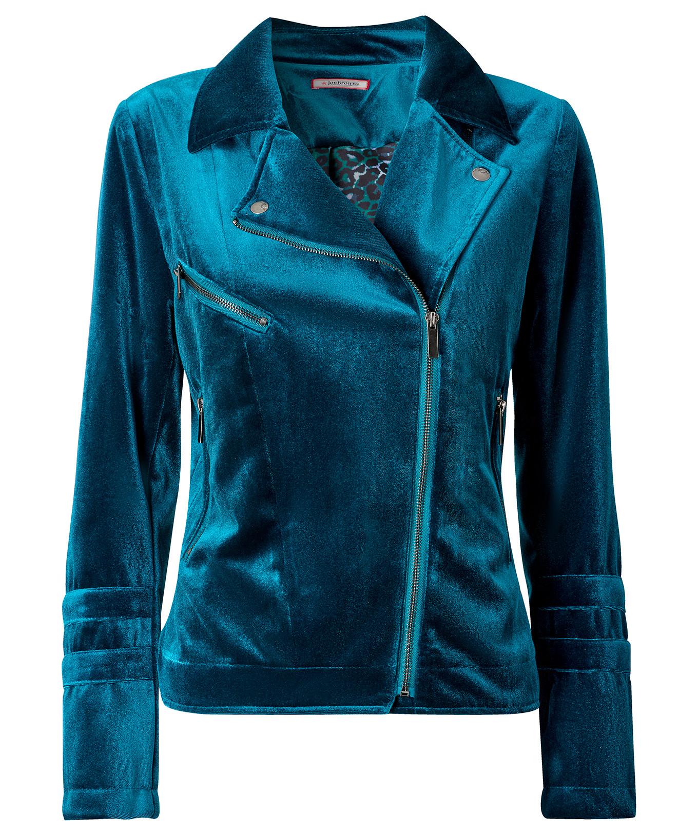 Joe Browns Kurze Velours Bikerjacke  