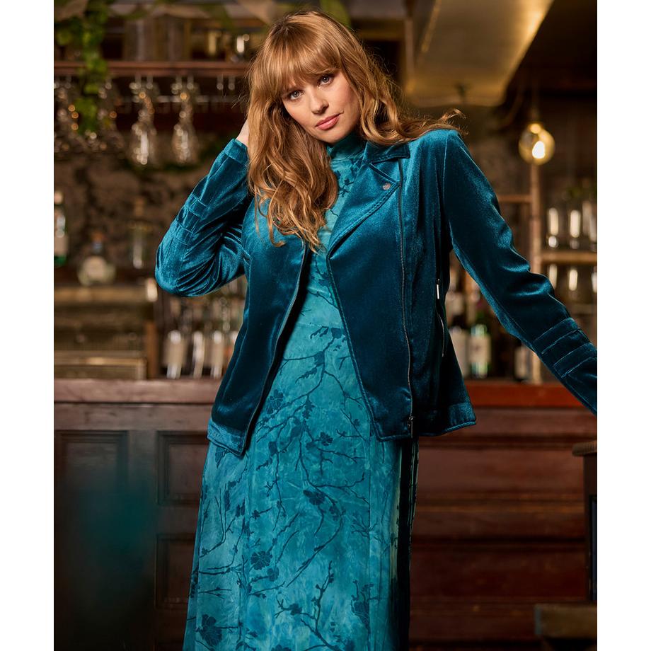 Joe Browns Kurze Velours Bikerjacke  