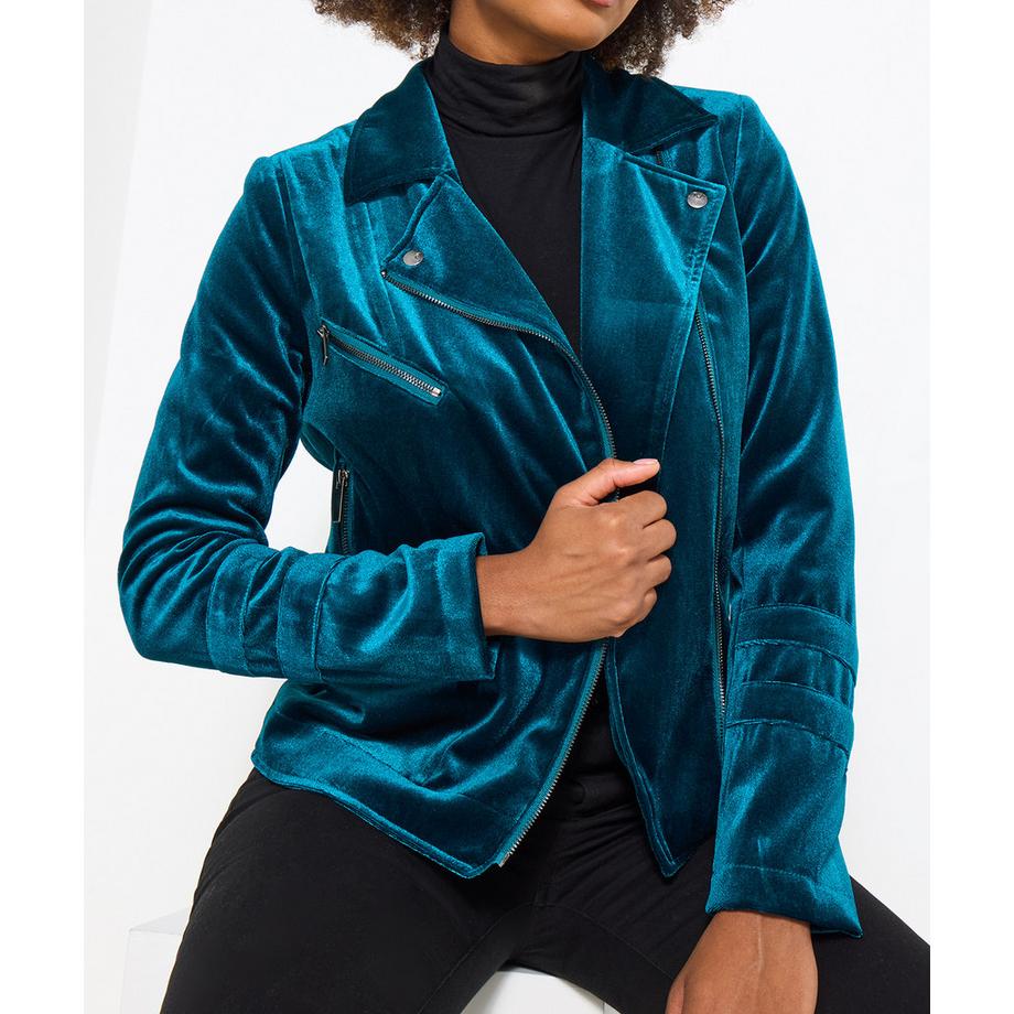 Joe Browns Kurze Velours Bikerjacke  