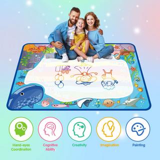 Activity-board  Wasser Doodle Matte, Aqua Magie Malerei Matte Bunte Marine Elemente Zeichnung Malerei Matte 