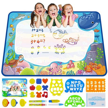 Activity-board  Wasser Doodle Matte, Aqua Magie Malerei Matte Bunte Marine Elemente Zeichnung Malerei Matte 